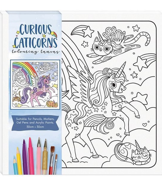 Colouring Canvas Curious Caticorns