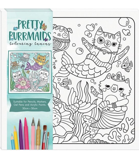 Colouring Canvas Pretty Purmaids