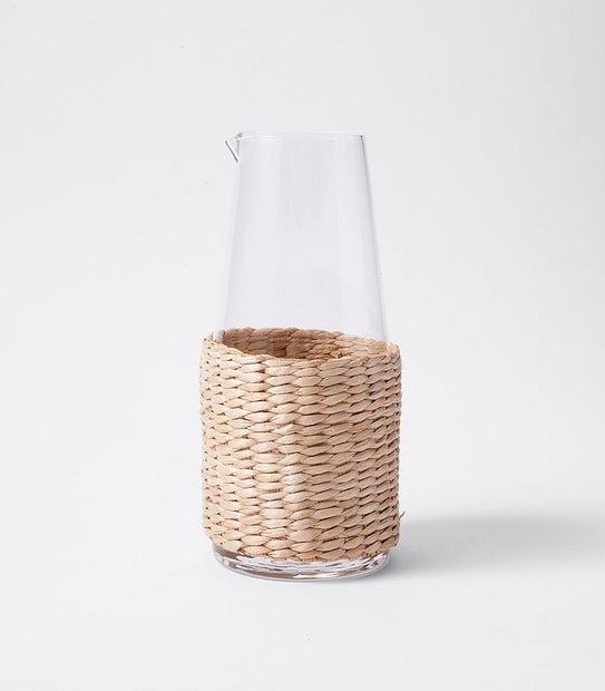 Rattan Sleeve Glass Carafe