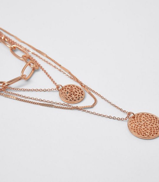 Short Layered Filigree Necklace