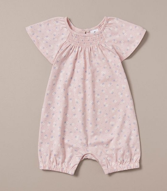 S23 257776_01 G RUCHED FRONT JERSEY ROMPER FLORAL