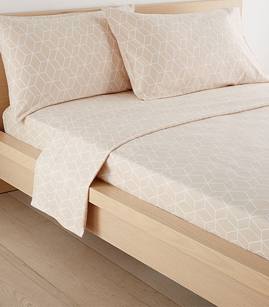 DB Flannelette Sheet Set - Lattice