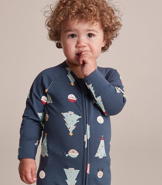 Baby Organic Cotton Christmas Coverall