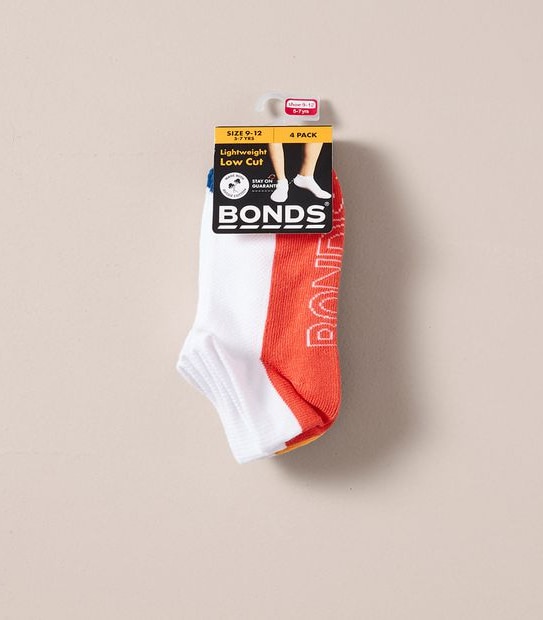 4 Pack Bonds Low Cut Socks