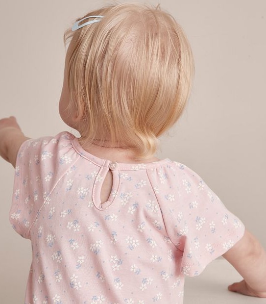 S23 257776_01 G RUCHED FRONT JERSEY ROMPER FLORAL