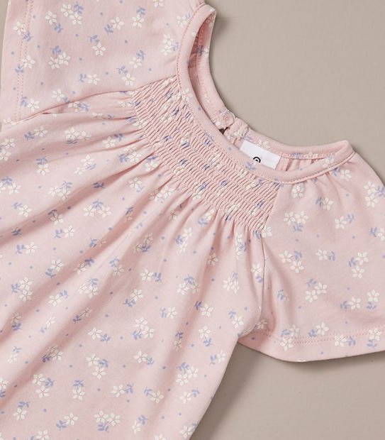 S23 257776_01 G RUCHED FRONT JERSEY ROMPER FLORAL 3 of 5