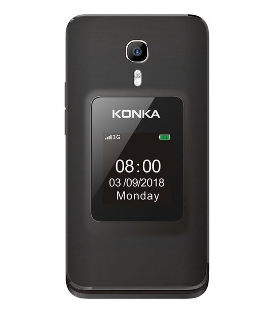 Konka FP1 Unlocked Mobile Phone -  Black/Gold