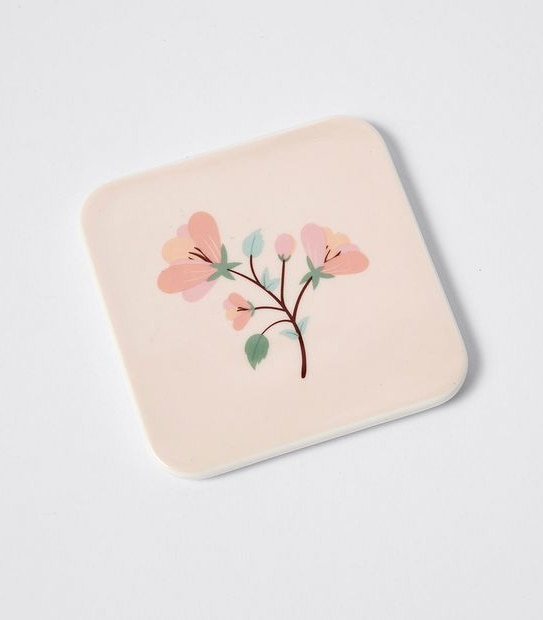 4 Pack Floral Cork Back Coasters