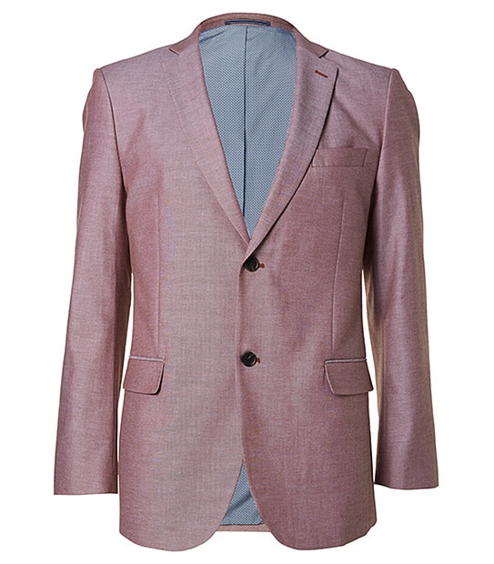 Men's Tailored Fit Oxford Blazer - Red