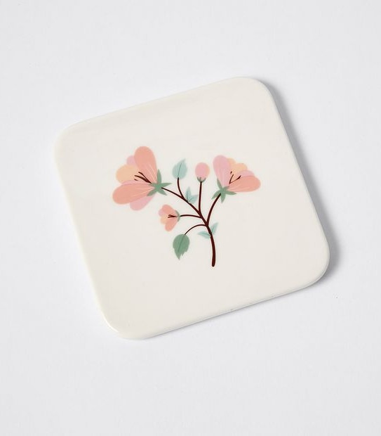 4 Pack Floral Cork Back Coasters