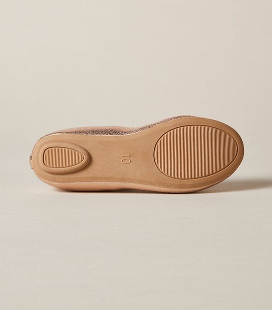 Kids Junior Metallic Ballet Flats