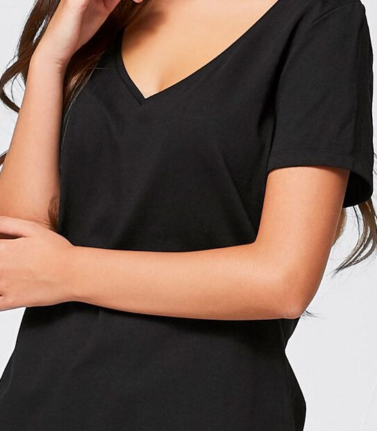 Dannii Minogue Petites Short Sleeve Jersey T-Shirt - Black