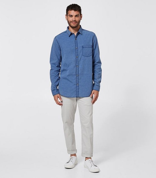 Casual Shirt - Bleached Denim