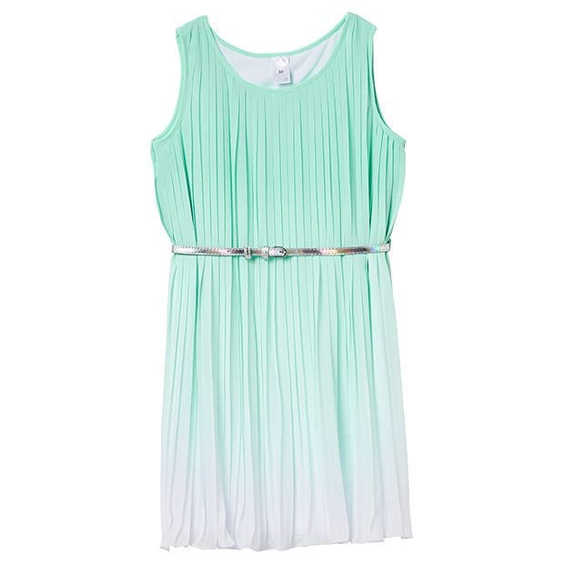 Ombre Pleat Dress With Belt Target Australia