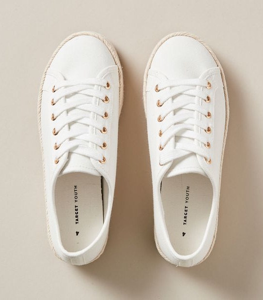 Kids Senior Espadrille Lace-Up Sneakers