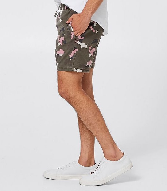 Volley Swim Shorts - Khaki Floral Print