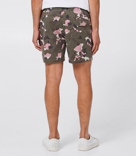 Volley Swim Shorts - Khaki Floral Print