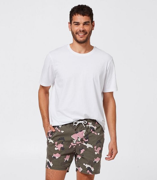 Volley Swim Shorts - Khaki Floral Print
