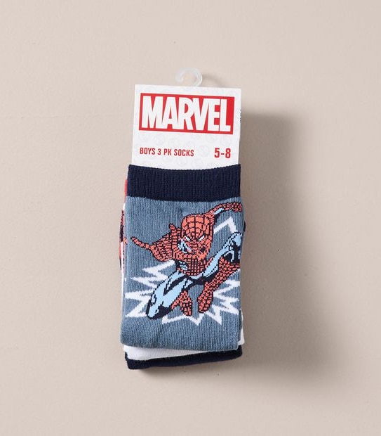 3 Pack Marvel Spider-Man Socks