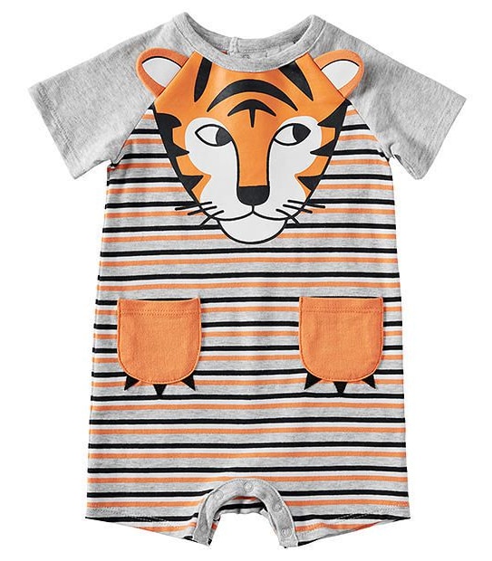 Baby Tiger Print Stripe Romper | Target Australia