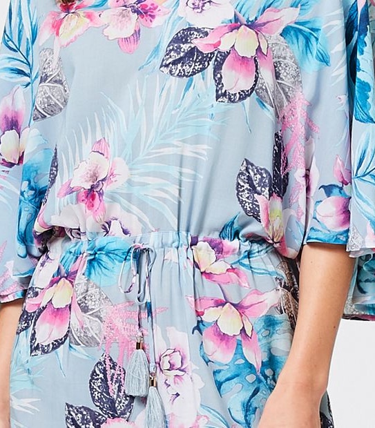 Floral Kaftan - Blue