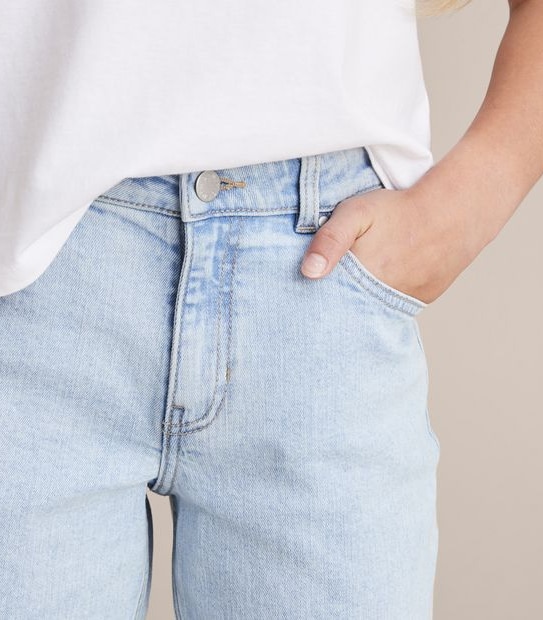 Straight Leg Denim Jeans