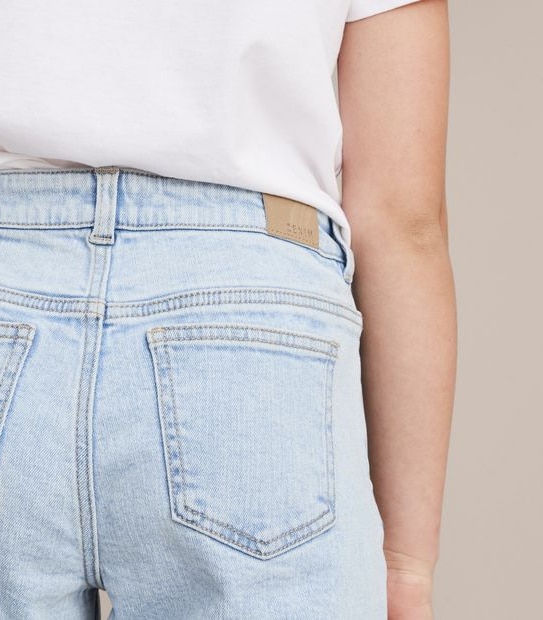 Straight Leg Denim Jeans