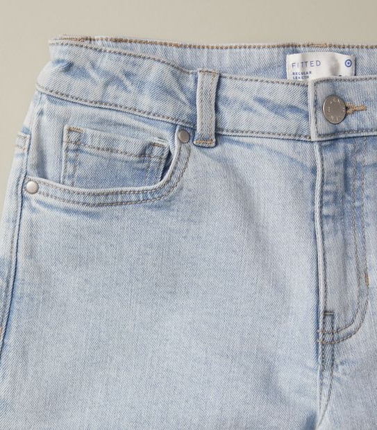 Straight Leg Denim Jeans