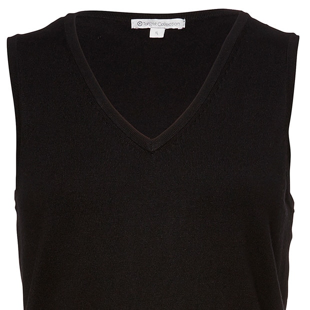VNeck Knit Vest Black Target Australia
