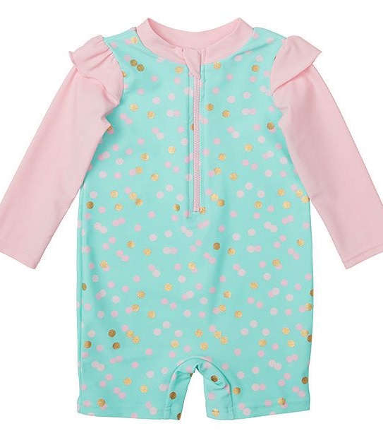 Baby Spot Print Swim Unitard