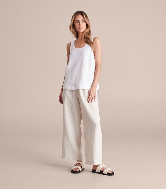 European Linen Tank Top