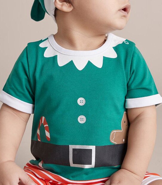 2 Piece Baby Organic Cotton Christmas Set
