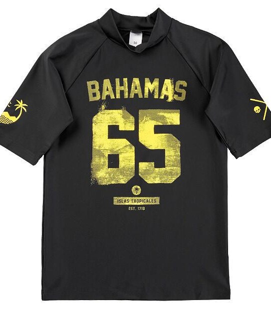 Short Sleeve 'Bahamas 65' Print Rash Vest