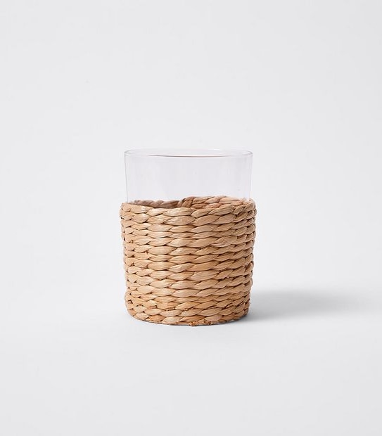 4 Pack Rattan Sleeve Glass Tumblers