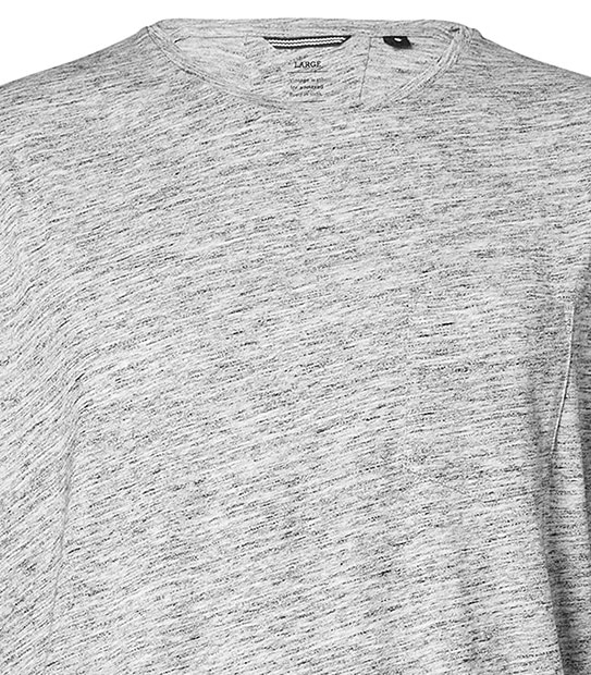 Men's Short Sleeve Heather Yarn T-Shirt - Grey 3 of 3