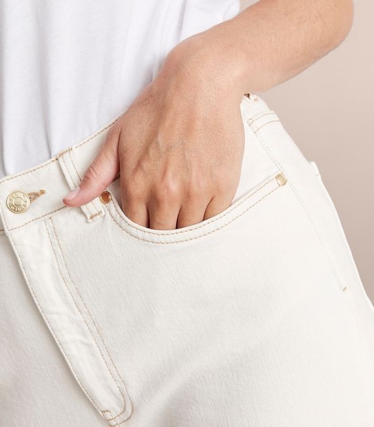 Kelsey Wide Leg High Rise Crop Length Denim Jeans