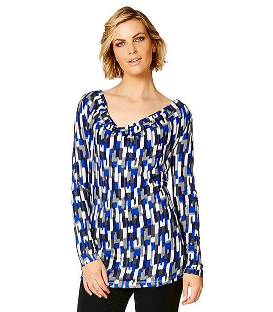 Cowl Neck Knit Top