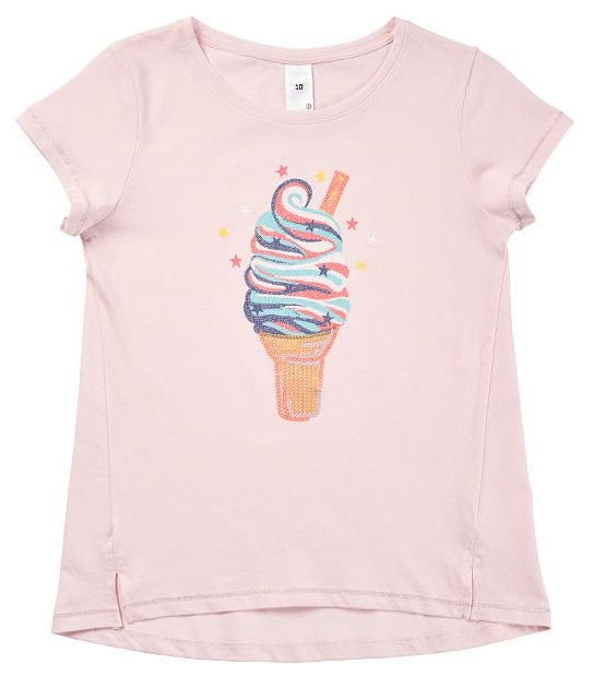 Sequin Ice Cream Print T-Shirt 