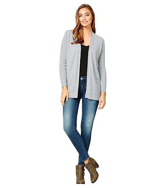 Edge to Edge Cardigan - Light Grey