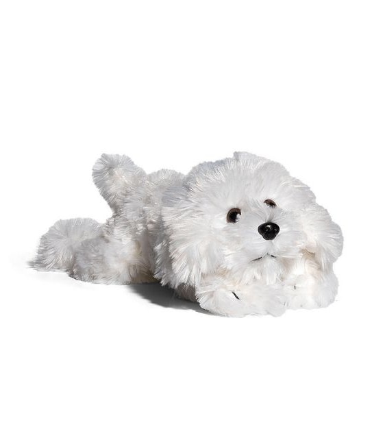 FAO Schwarz - Toy Plush Lying Maltese 15"