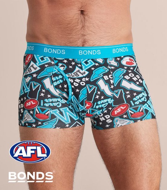 Bonds AFL&reg; Guyfront Trunks - Port Adelaide Power