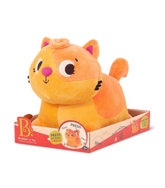 B. toys - Wobble 'n' Go - Lolo - Interactive Plush Cat