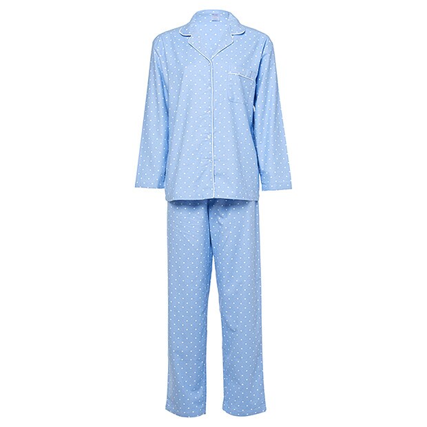 Flannelette Pyjama Set - Blue Hearts