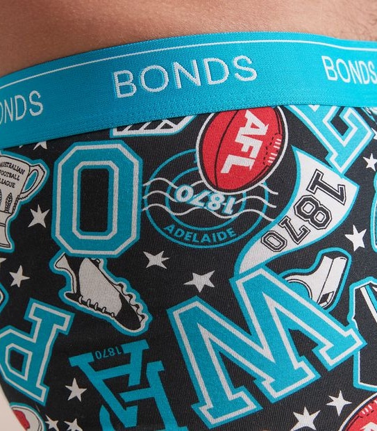Bonds AFL&reg; Guyfront Trunks - Port Adelaide Power