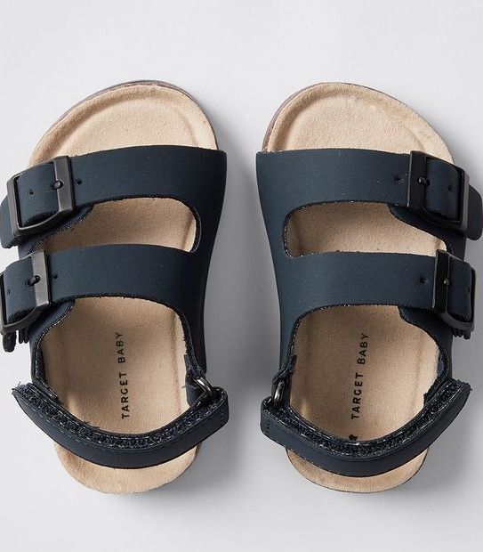 Baby Twin Buckle Sandal - Navy Blue