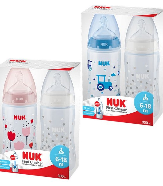 NUK First Choice+ Bottle Set - Temperature Control Duo Baby Bottles
