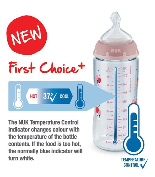 NUK First Choice+ Perfect Start Set -  Temp Control Baby Bottles