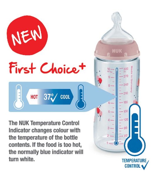 NUK First Choice+ Bottle Set - Temperature Control Trio Baby Bottles