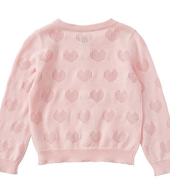 Long Sleeve Heart Knit Cardigan