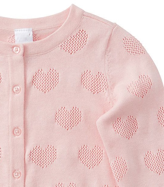 Long Sleeve Heart Knit Cardigan